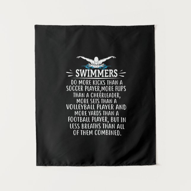 Tapiz Fuertes Regalos De Natación En Natación Para Mujer (Anverso)