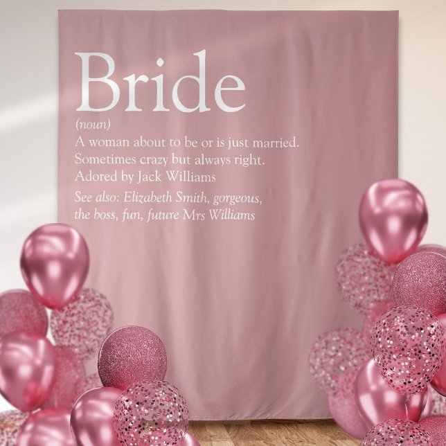 Tapiz Fun Brien Definition Bridal Shower Photo (Fun Bride Definition Bridal Shower Photo Tapestry)