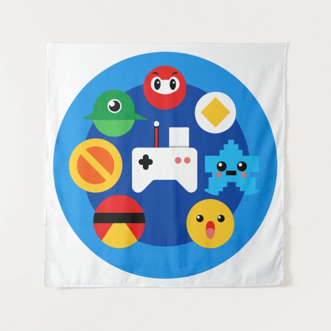 Tapiz Fun de la galería de arte retro (Anverso)