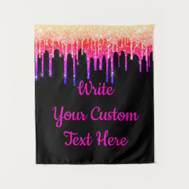 Tapiz Fun Rainbow Purpurina Birday Photo Booth Fondo