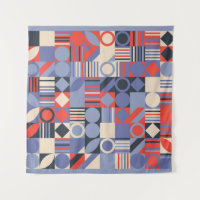 Fundas geométricas retro. Diseño retro Bauhaus c