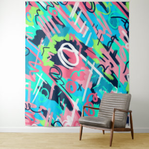 Tapiz Funky Abstract Art