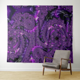 Tapiz Funky Bold Boho Purple Digital Resumen Fractal