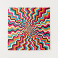 Funky wavy multicolor fondo arte 7.