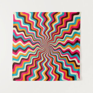 Tapiz Funky wavy multicolor fondo arte 7.