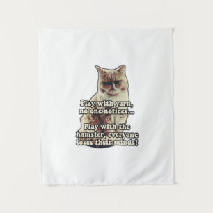 Tapiz Funny angry cat meme for kitty persons &cat lovers