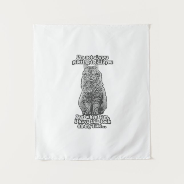 Tapiz Funny cat meme for cat owners and cat lovers (Anverso)