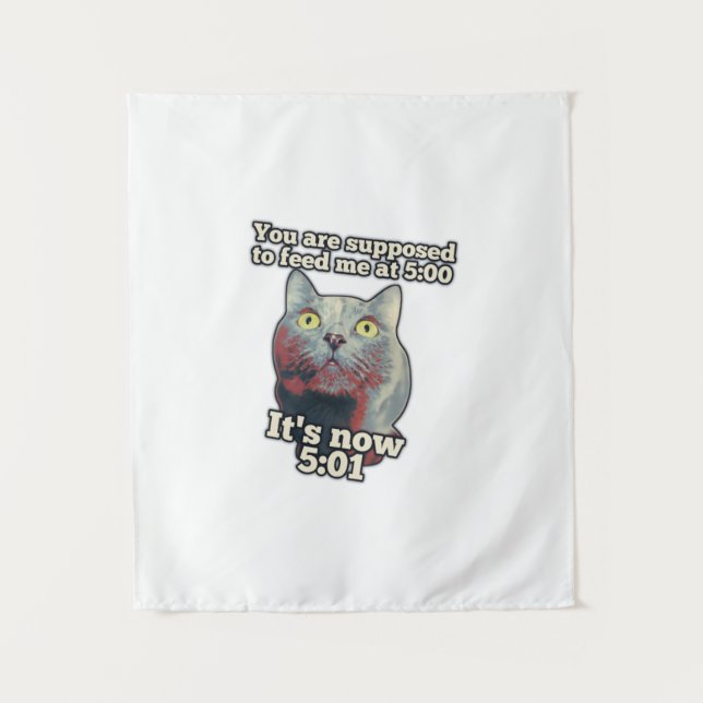 Tapiz Funny cat meme for kitty persons and cat lovers (Anverso)