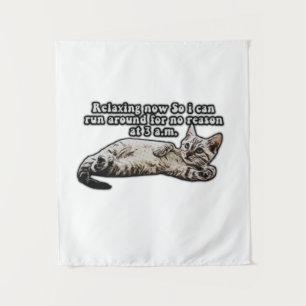 Tapiz Funny cat meme for kitty persons and cat owners