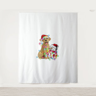 Tapiz Funny Labrador Perro Navidades Tee Snowman Xmas Li