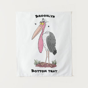 Tapiz Funny marabou stork personalizado