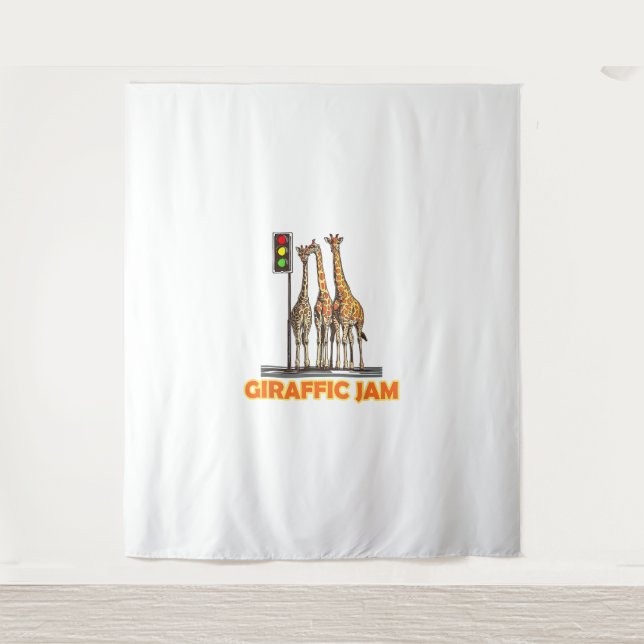 Tapiz Funny Pun Giraffe Jam (Anverso)