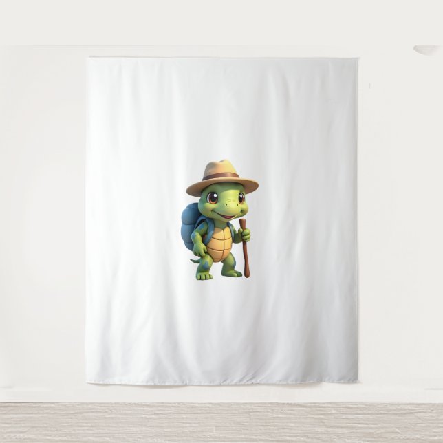 Tapiz Funny Turtle Hiking Graphic Camping Lover Adventur (Anverso)