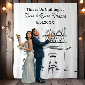 Tapiz Funny Wedding Backdrop Photo Prop
