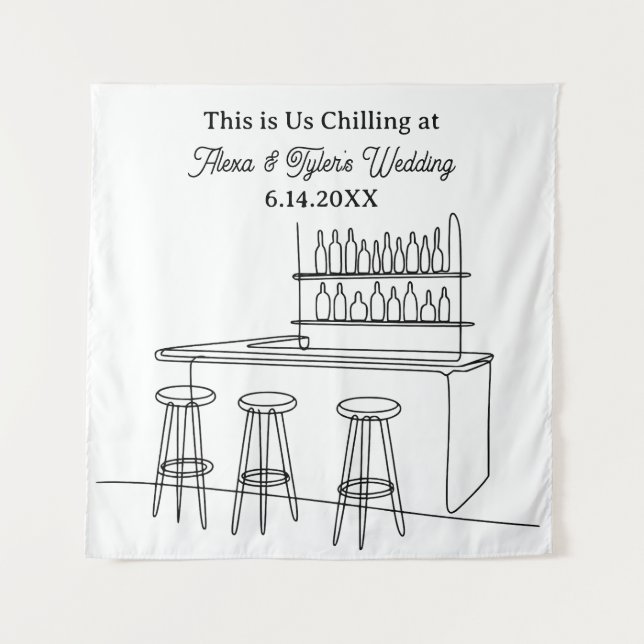 Tapiz Funny Wedding Backdrop Photo Prop (Anverso)