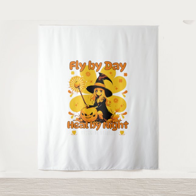 Tapiz Funny Witchen Nurse Halloween Design (Anverso)