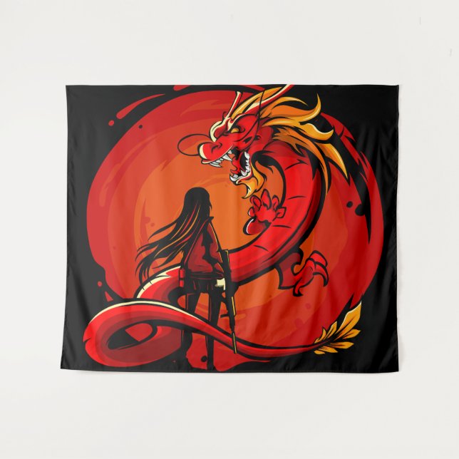 Tapiz Furia del Dragón Celestial (Anverso (horizontal))