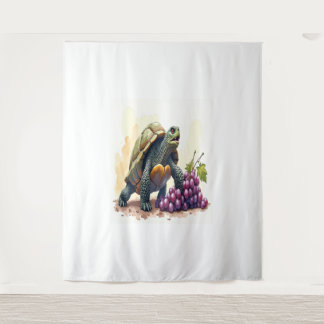 Tapiz Furiosa Tortuga Deteniendo Las Uvas.