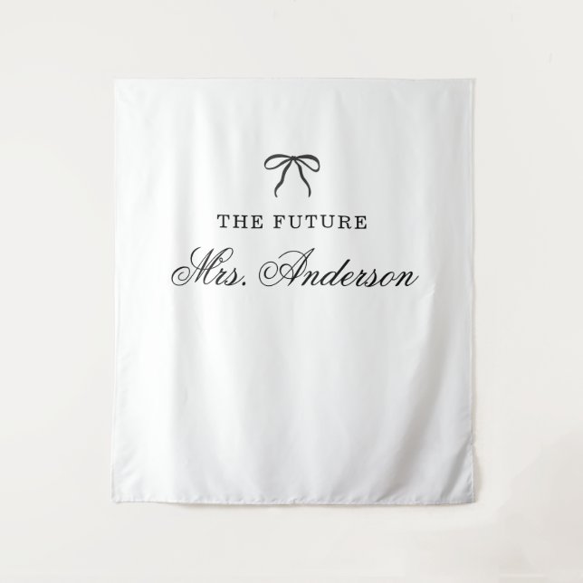 Tapiz Future Mrs. Custom Bridal Shower Backdrop (Anverso)