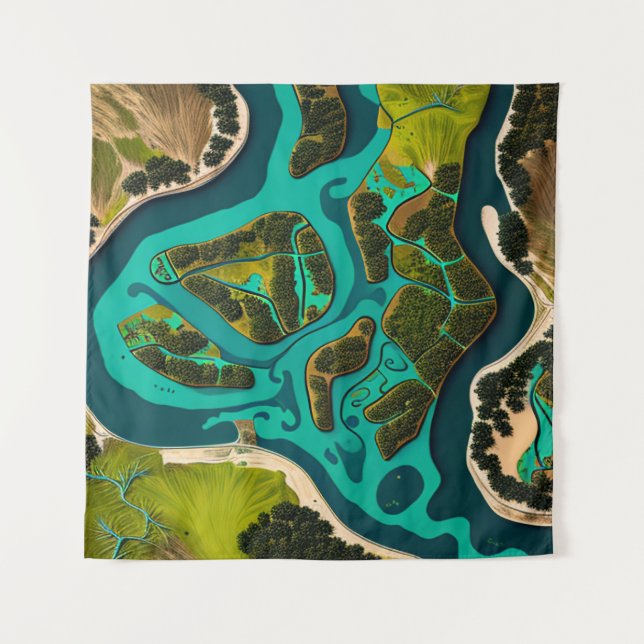 Tapiz Futuristic Marshlands (Anverso)