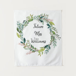 Tapiz Futuro Sra. Backdrop Greenery Foliage Bridal Showe