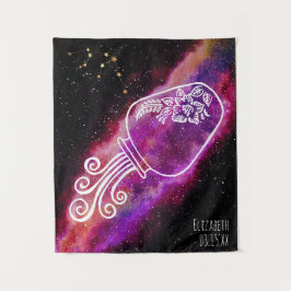 Tapiz Galaxia Acuario Nombre Personalizado Signo Zodiaca
