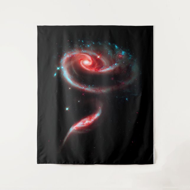 Tapiz Galaxia Rosa Rojo Grande (Anverso)