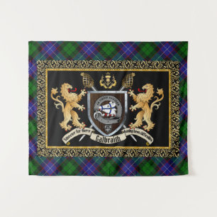 Tapiz Galbraith Clan Badge & Motto con Leones