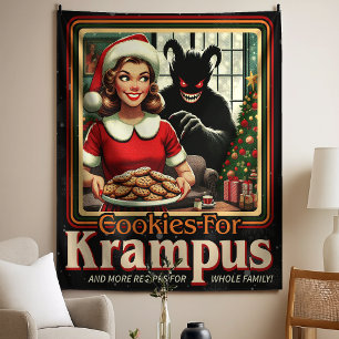 Tapiz Galleta Para Krampus Feliz Navidad De Krampus Horr