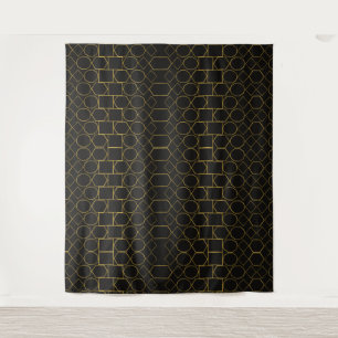 Tapiz Galmourous Golden Geometric pattern