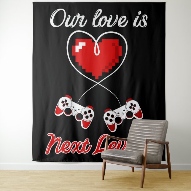 Tapiz Gamer Valentine Tapestry (In situ)