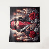 Gangster Chica Hip Hop arte chicano gráfico