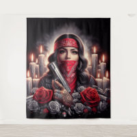 Gangster Chica Hip Hop arte chicano gráfico