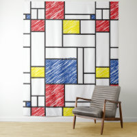 Garabatos minimalistas de Mondrian Arte moderno De