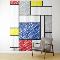 Garabatos minimalistas de Mondrian De Stijl Arte m