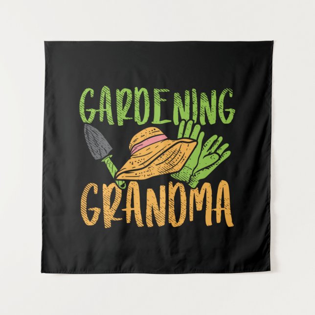 Tapiz Gardening Grandma (Anverso)