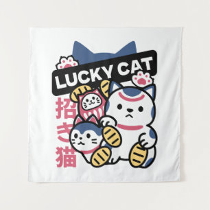 Tapiz Gato Afortunado Maneki Neko – Gato de la Fortuna J