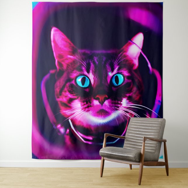 Tapiz gato astronauta (In situ)