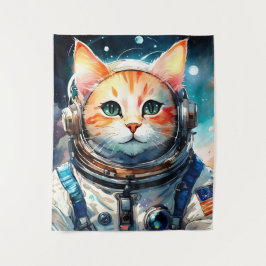 Tapiz Gato astronauta adorable