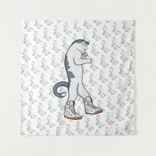 Tapiz Gato Boxer Urbano en Zapatilla Luchador