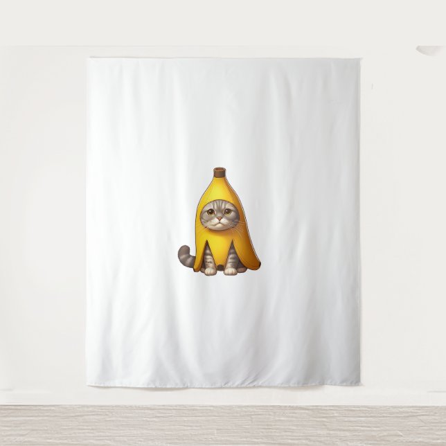 Tapiz Gato con traje bananero (Anverso)