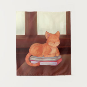 Tapiz Gato de biblioteca