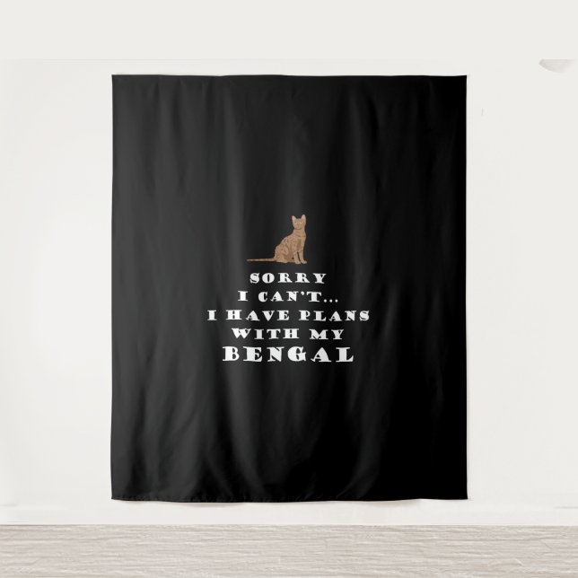 Tapiz Gato de gatos bengalíes gracioso (Anverso)