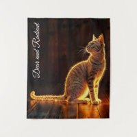 Gato de tabby iluminación cálida animal aura de br