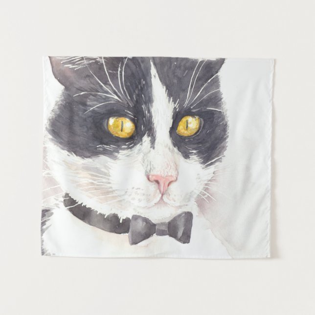 Tapiz Gato de Tuxedo (Anverso (horizontal))