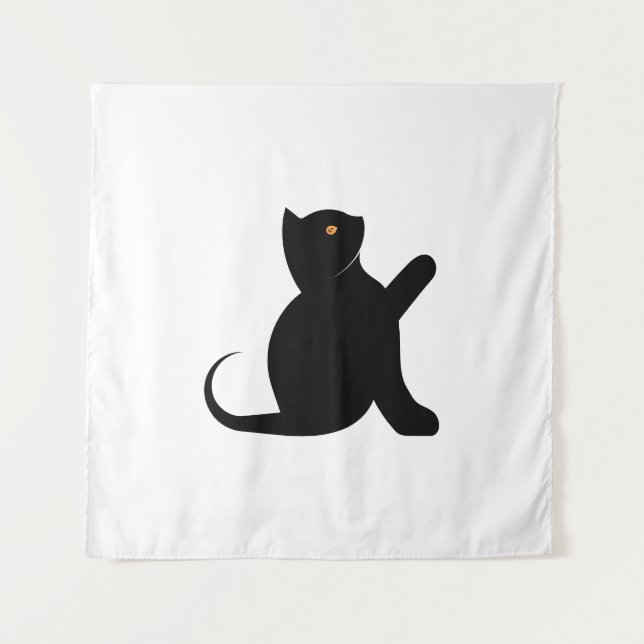 Tapiz Gato diciendo hola (Anverso)