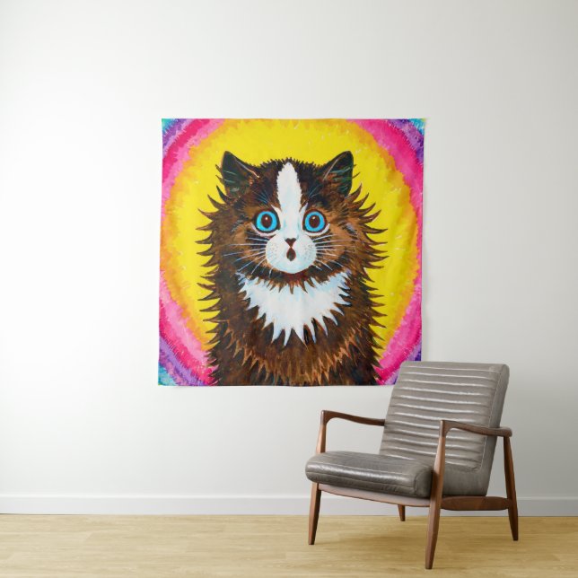 Tapiz Gato en un arcoiris, Louis Wain (In situ)