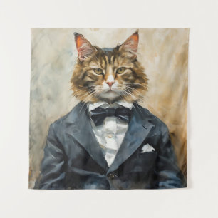 Tapiz Gato en un traje