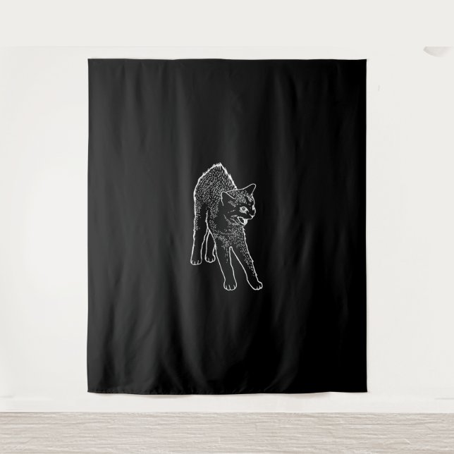 Tapiz Gato enojado (Anverso)