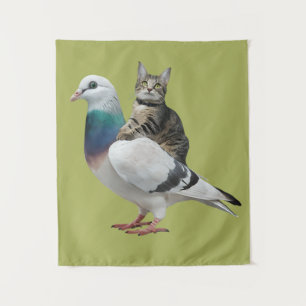 Tapiz Gato entre las palomas